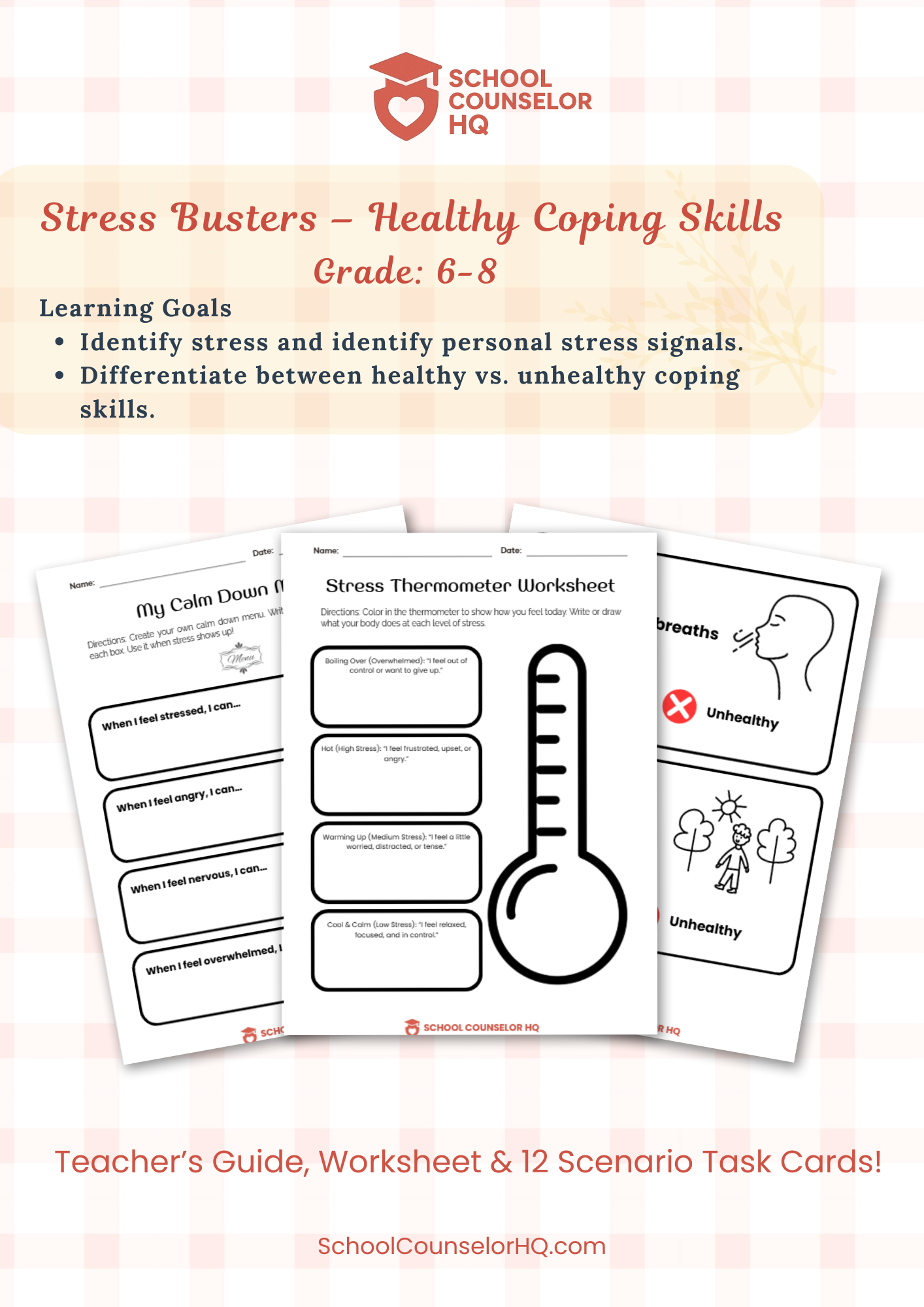 Stress Busters – Healthy Coping Skills by School Counselor HQ