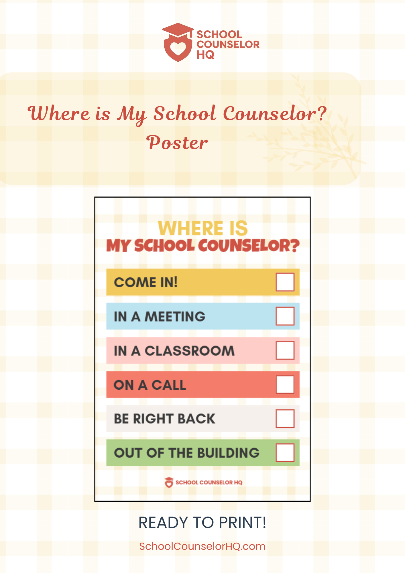Where is My School Counselor by School Counselor HQ